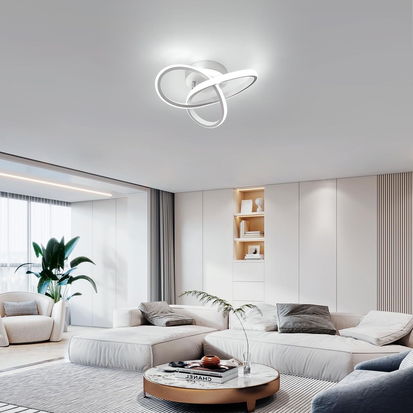 DELIPOP LED Ceiling Light, 6500K Cool White Modern LED Ceiling Light, Small Hallway Light, Simple Ceiling Fixture for Bedroom, Corridor, Kitchen, Dining Room