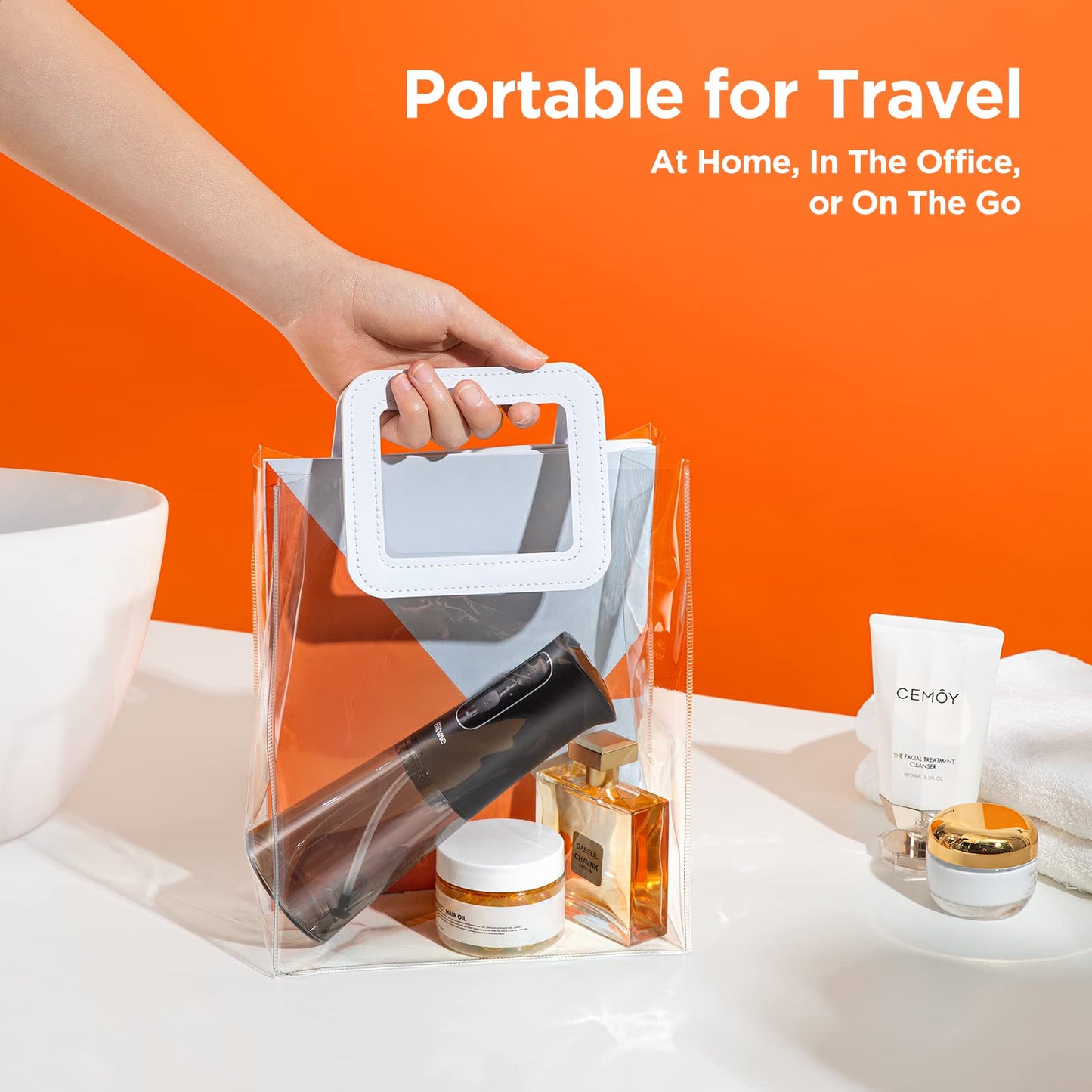 Bitvae Cordless Waterproof Teeth Cleaner - 3 Modes, 6 Jet Tips, USB Rechargeable Dental Picks for Cleaning, Black