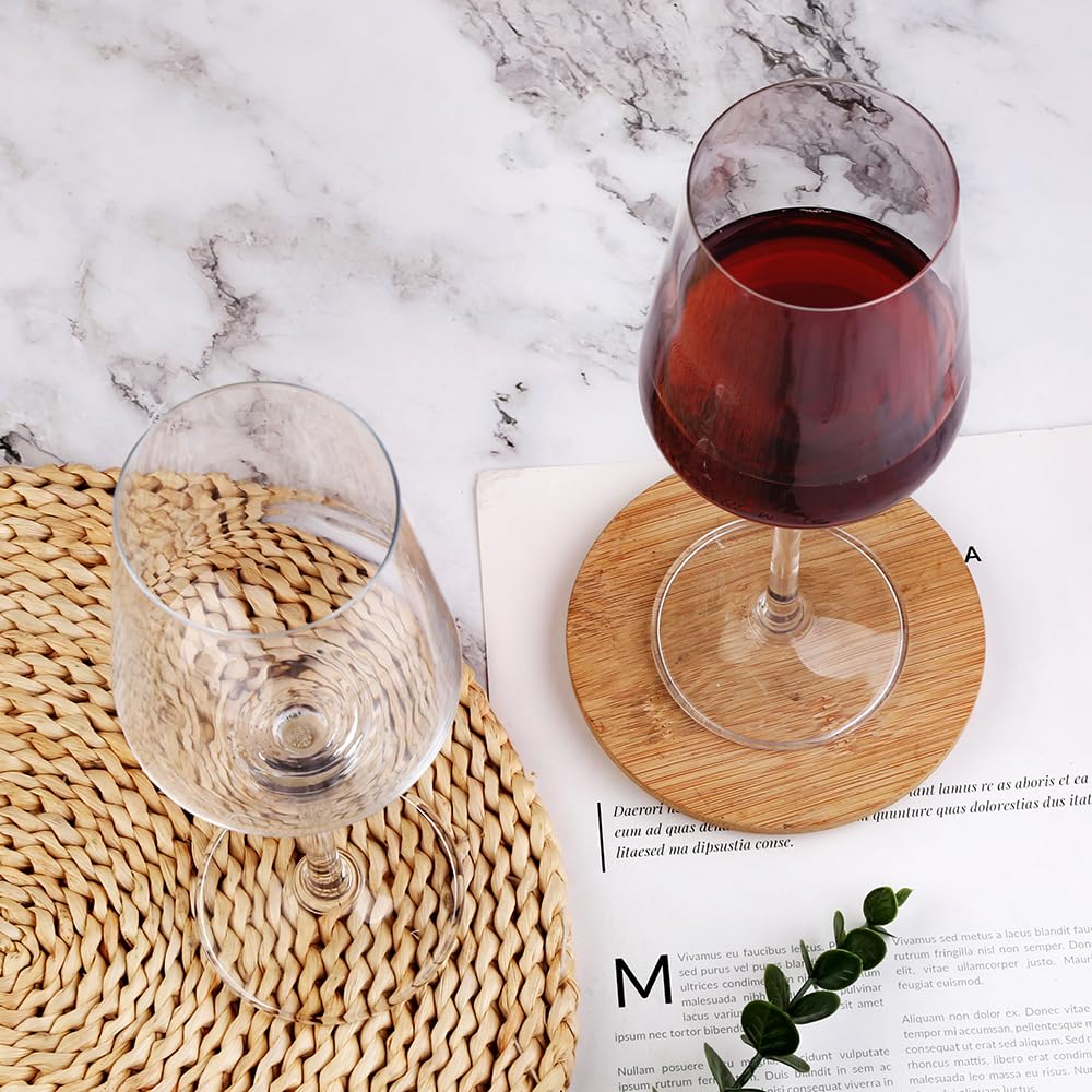 BTGLLAS 380ML 12 Ounce - Set of 2 Classic Hand Blown Crystal Bordeaux Red Wine Glasses Durable Clear White Lead-free Glass Cup With Gift Packaging For Party (Crystal, 2Pcs12OZ)