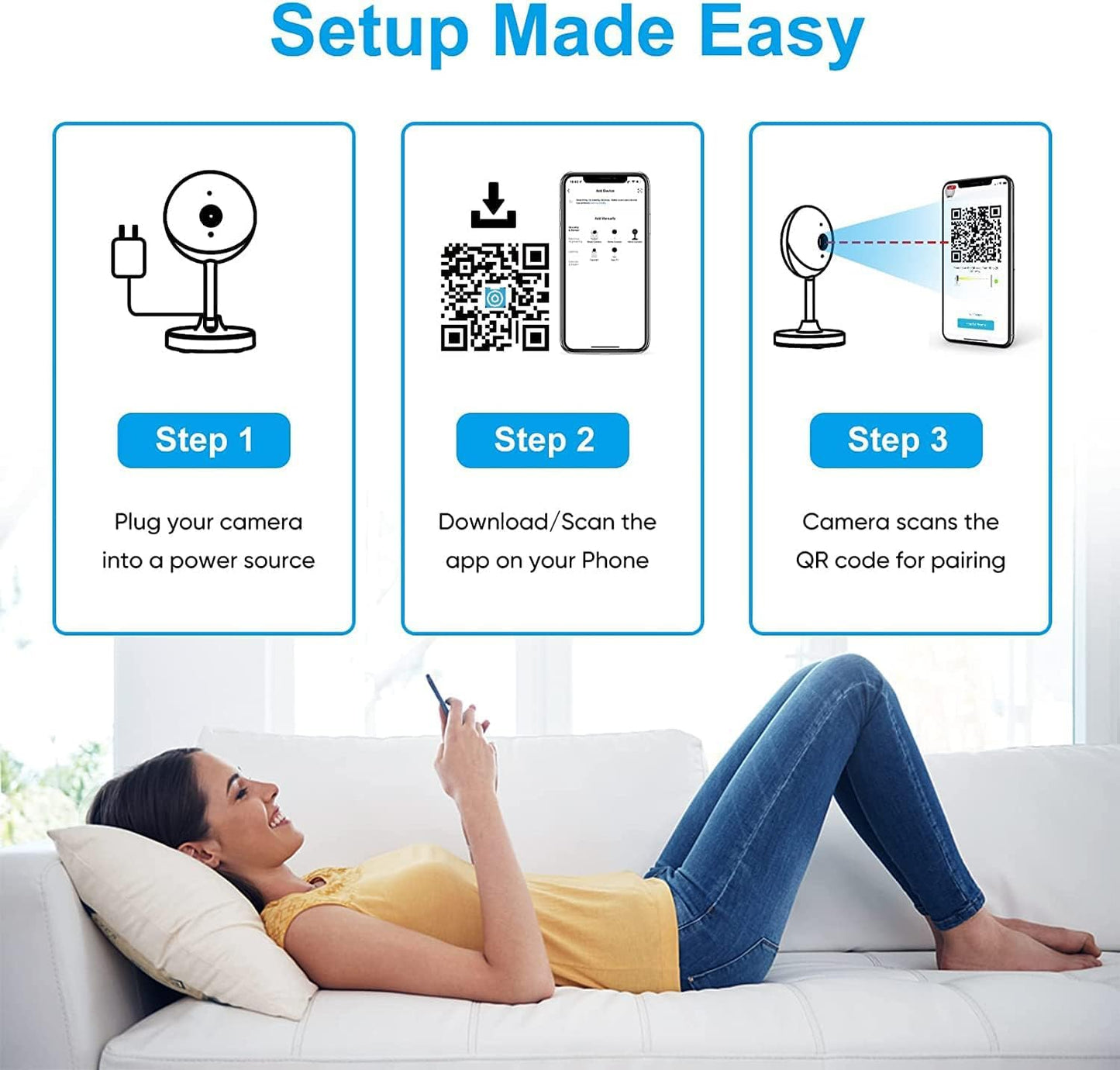 Indoor Security Camera 2K, owltron 2 Pack 2.4GHz WiFi Home Cameras for Baby/Elder/Dog/Pet Monitor Cam with Phone app, 24/7 Cloud&SD Card Storage, 2-Way Audio, Works with Alexa