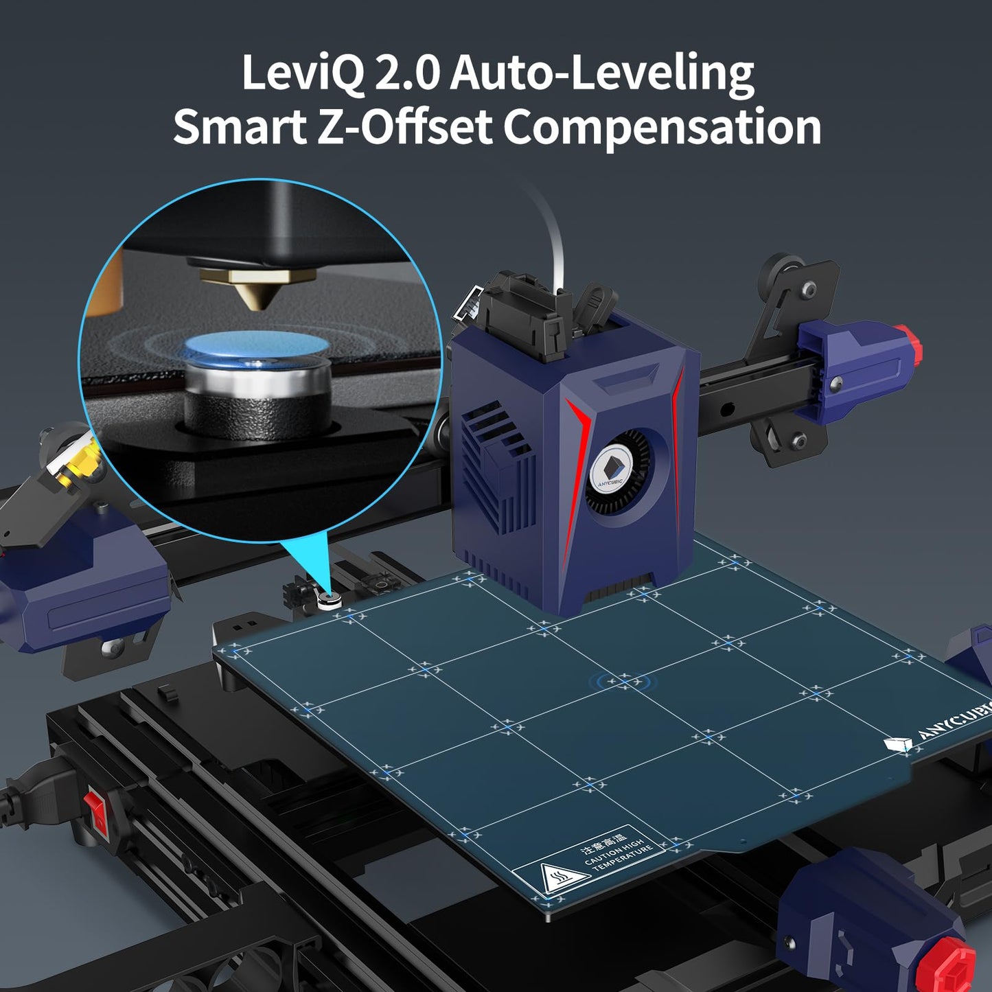 Anycubic Kobra 2 Neo 3D Printer, Upgraded Kobra Neo 250mm/s Fast 3D Printer Auto-Leveling Smart Z-Offset Easy Model Removal, Easy Assembly for Kids/Beginners Print Size 8.7"x8.7"x9.84"