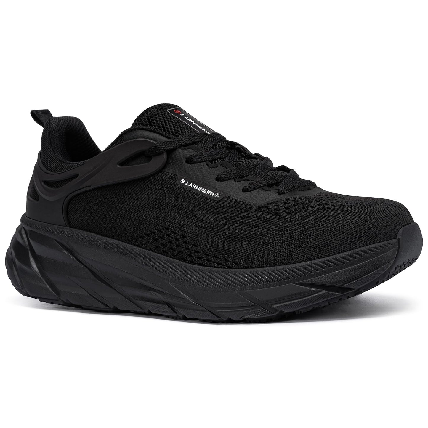 LARNMERN Steel Toe Shoes for Men Lightweight Comfortable Steel Toe Tennis Sneakers Breathable Safety Work Shoes Indestructible Composite Toe(9, Black)