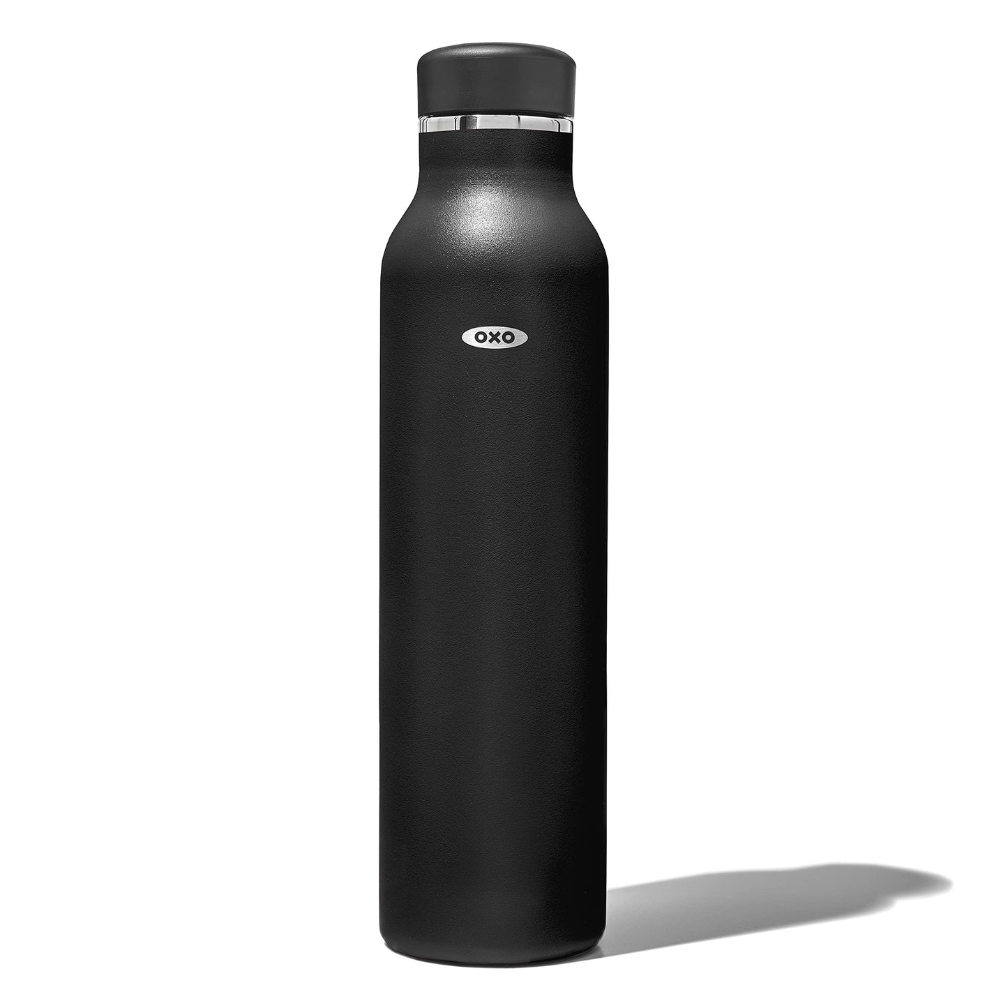 OXO Strive 24oz Insulated Water Bottle with Standard Lid - Onyx