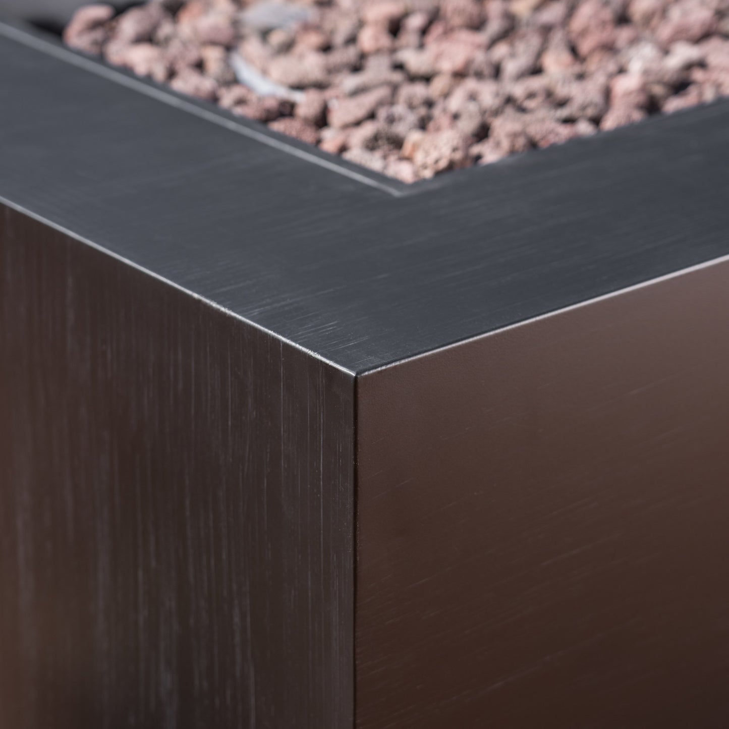 Christopher Knight Home Wellington Outdoor Iron 33" Square Fire Pit - 50,000 BTU, Dark Grey
