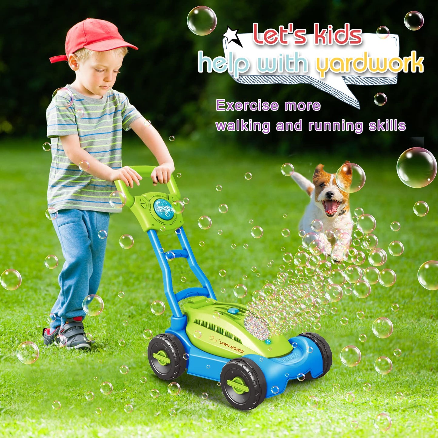Lawn Mower Bubble Machine