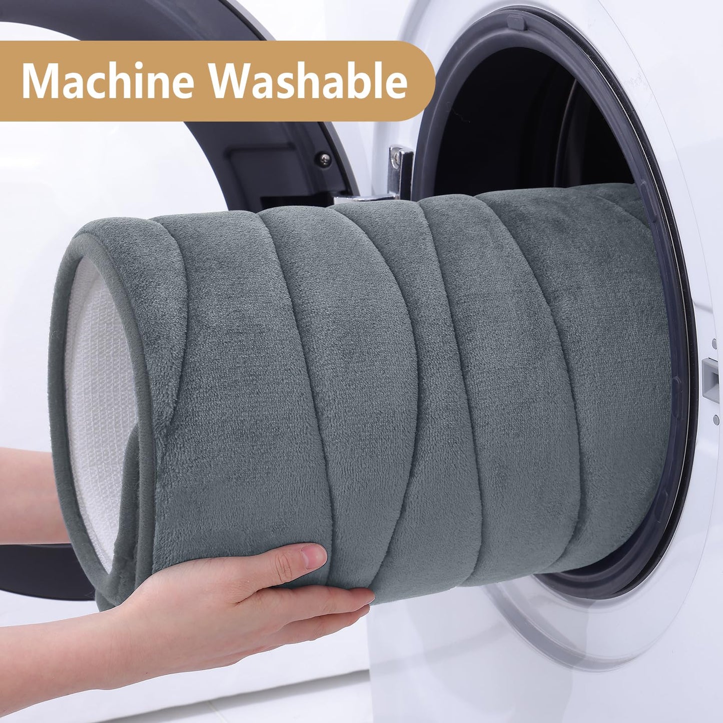 Buganda Memory Foam Bathroom Rug Mat 24x16, Extra Soft and Absorbent Bath Mats, Non-Slip and Machine Washable Bath Rugs for Bathroom Floor,Tub and Shower, Dark Grey