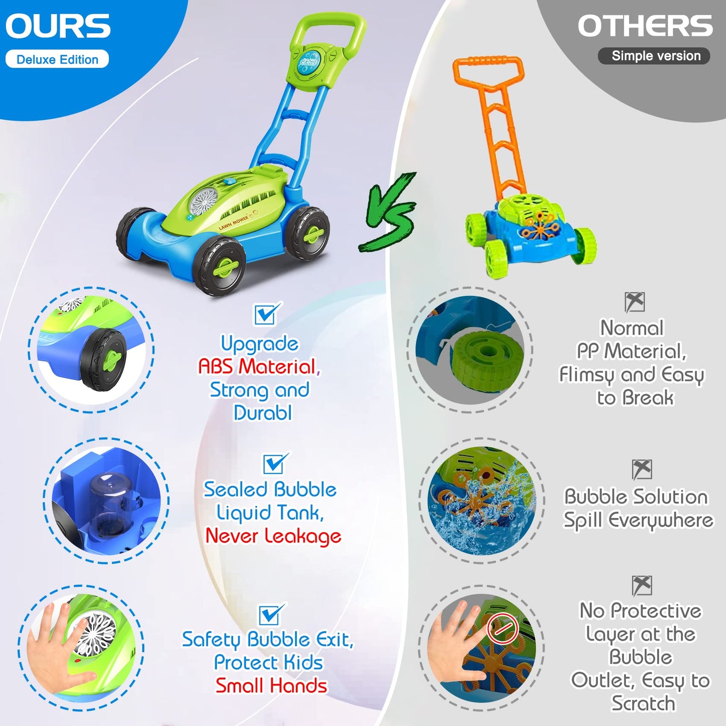 Lawn Mower Bubble Machine