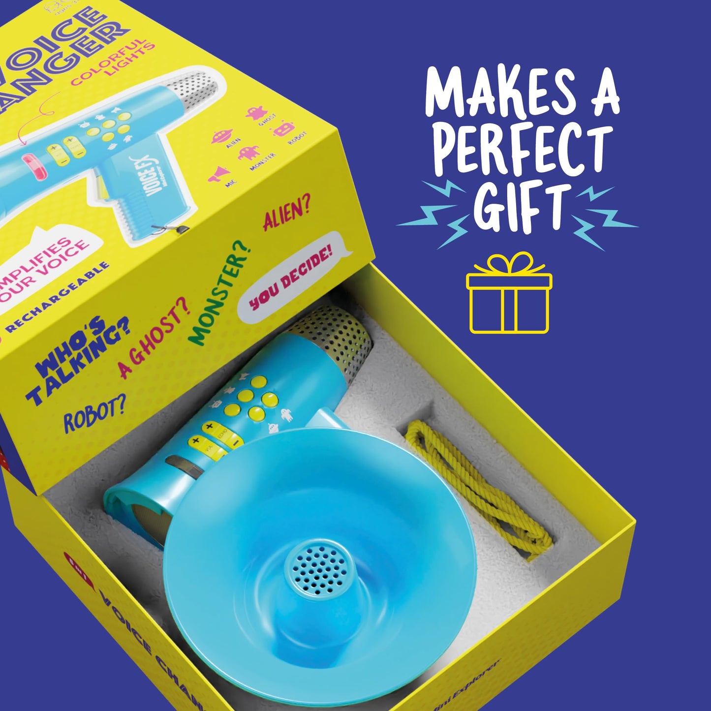 Mini Explorer Voice Changer for Kids - Voice Changing Device for Boys & Girls Ages 3-8+ Olds - Birthday Gifts for 3, 4, 5, 7, 8 Year Old Boy - Cool Outdoor Toys Gift Ideas for Kid, Toddler