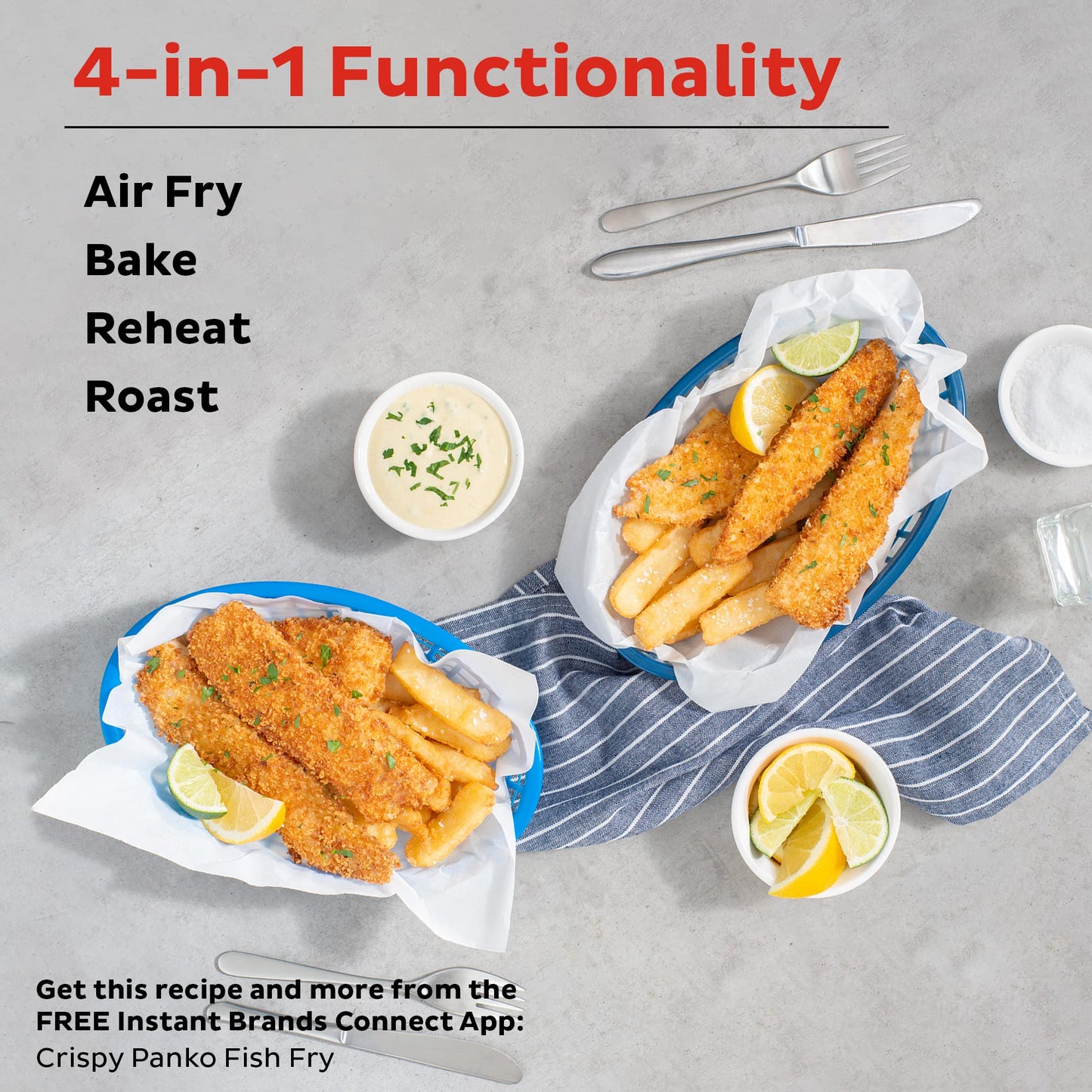 Instant Pot 5.7-QT Air Fryer Oven with Accessories, From the Makers of Instant Pot, Customizable Smart Cooking Programs, Digital Touchscreen, Dishwasher-Safe Basket, App with over 100 Recipes
