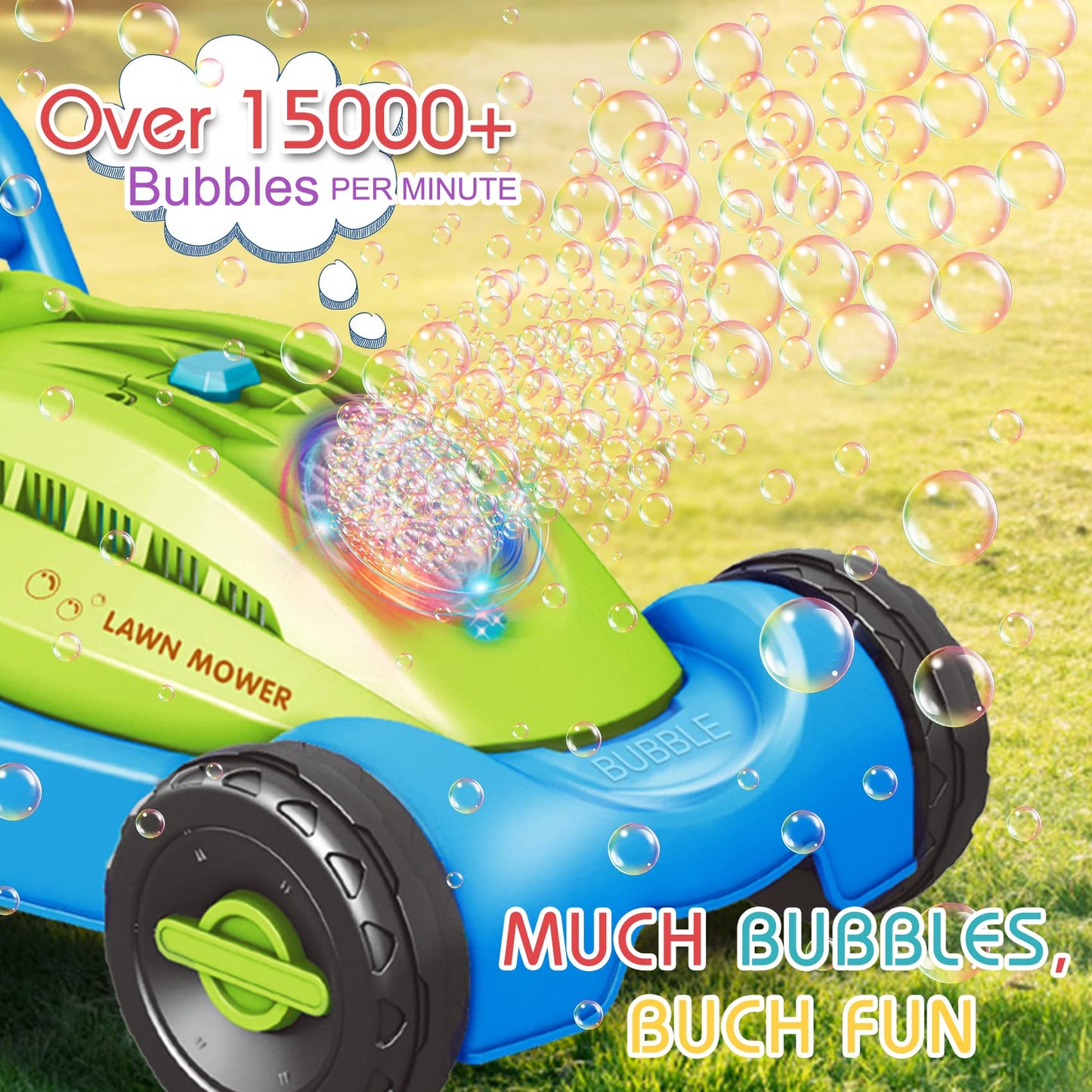 Lawn Mower Bubble Machine