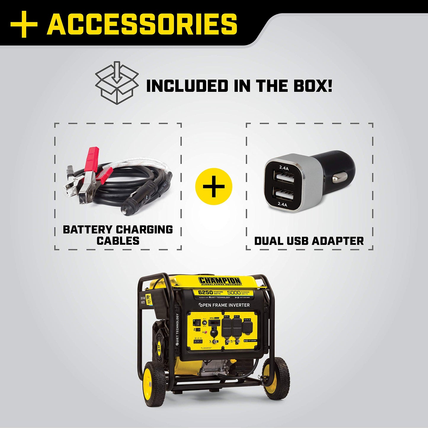 Champion Power Equipment 100519 6250-Watt Open Frame Inverter with Quiet Technology