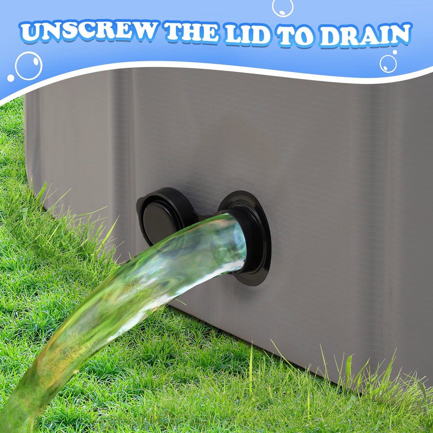 Hard Plastic Foldable Outside Kids Swimming Pool 80"