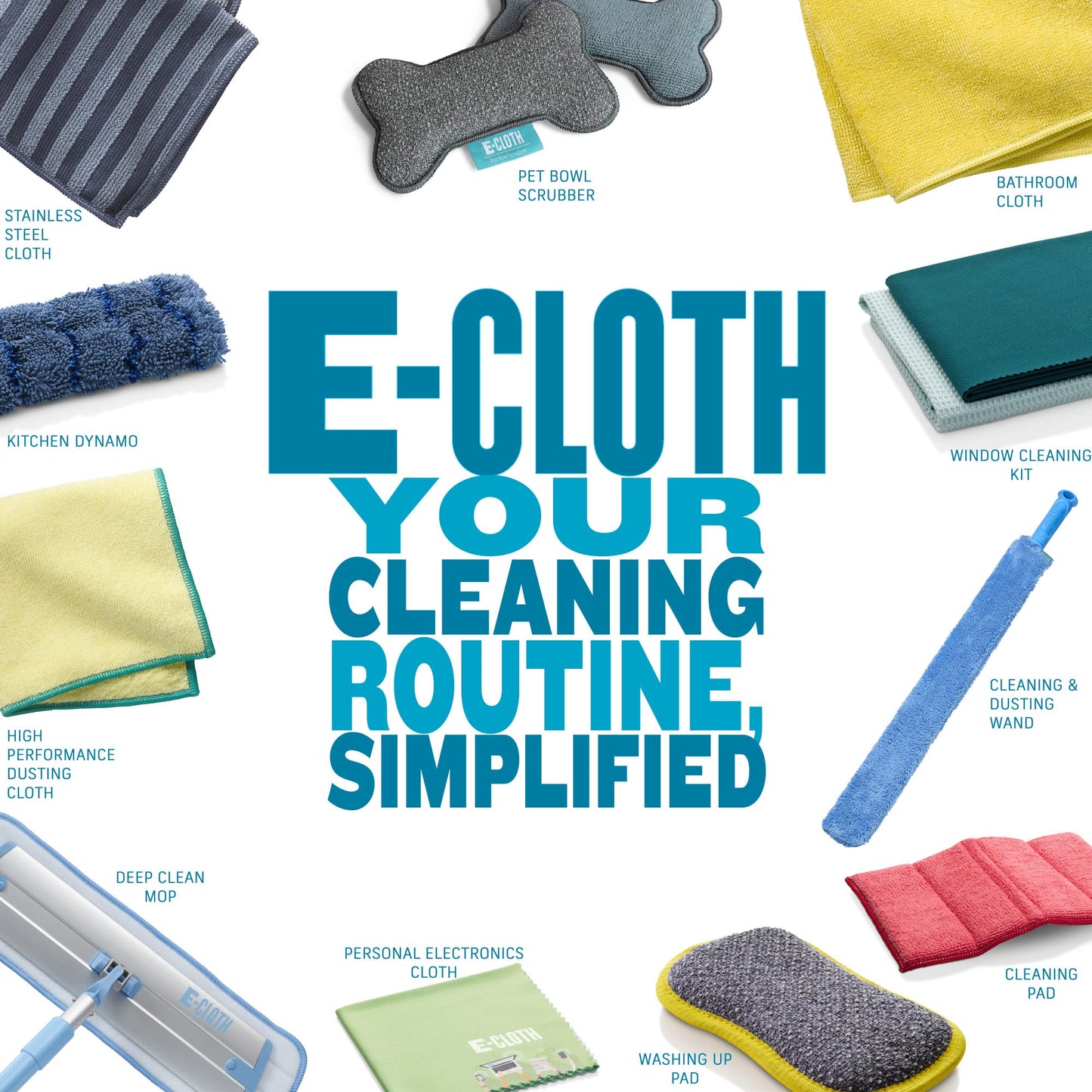 E-Cloth Mini Deep Clean Mop, Premium Microfiber Mops for Floor Cleaning, Great for Hardwood, Laminate, Tile and Stone Flooring, Washable and Reusable, 100 Wash Guarantee, 1 Pack