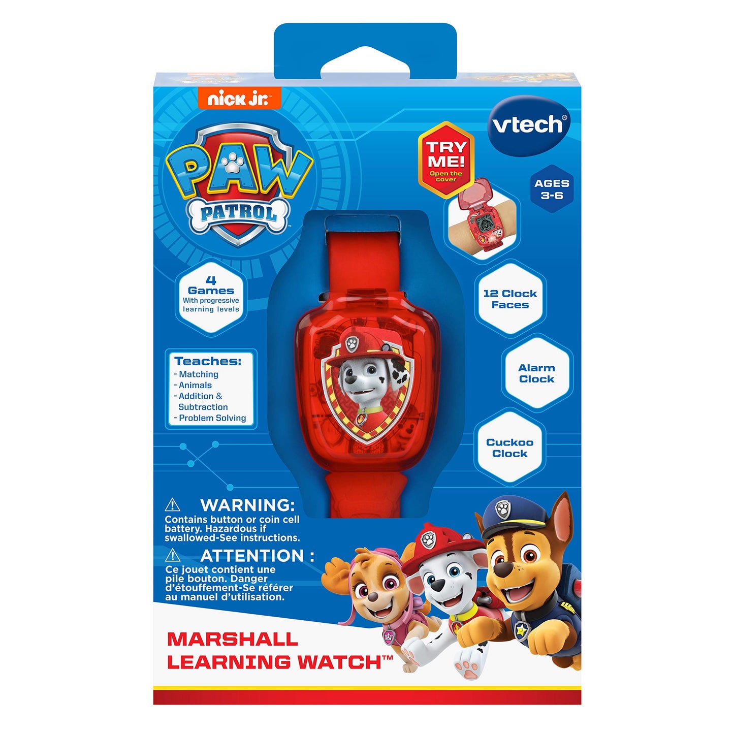 VTech PAW Patrol Marshall Learning Watch, Red