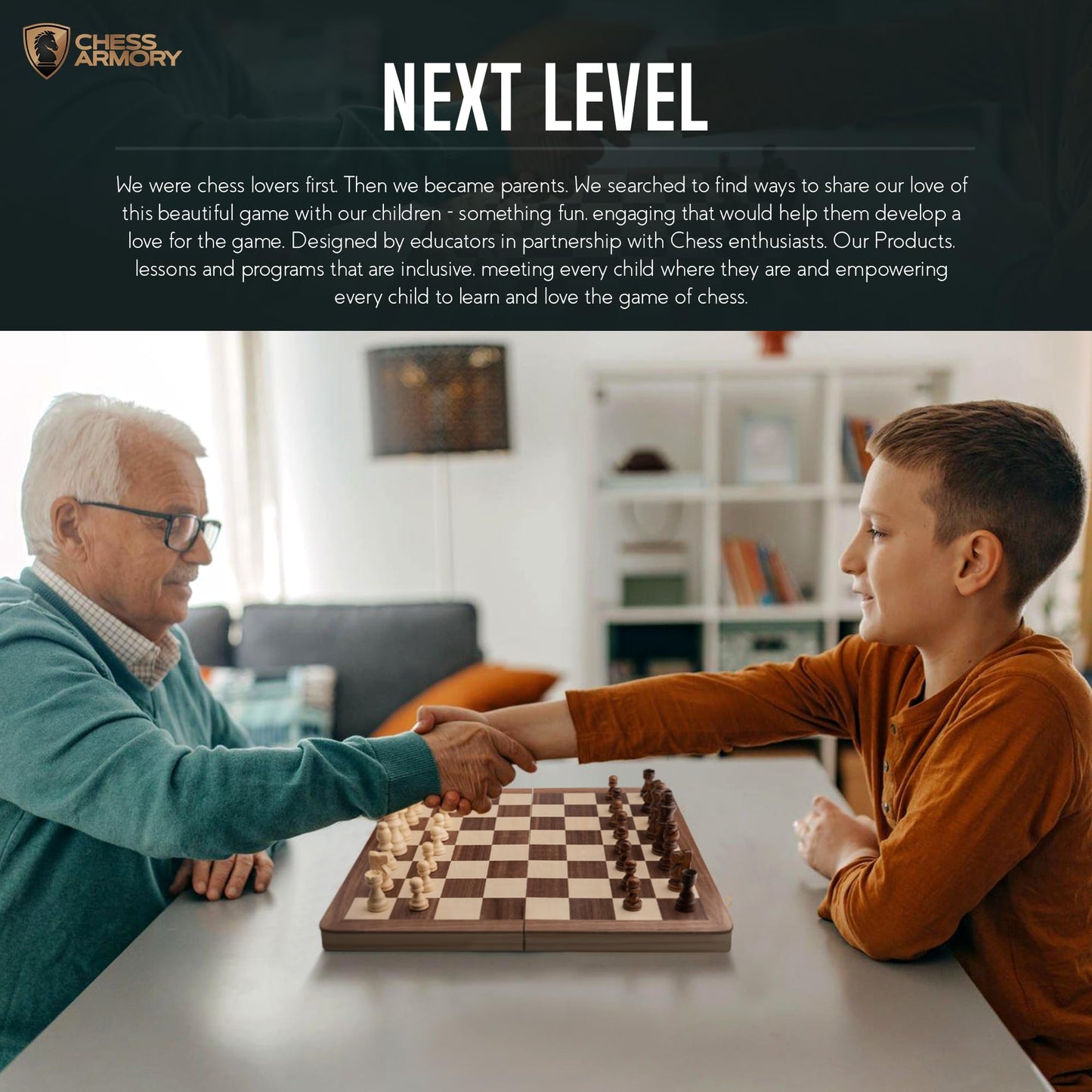 Chess Armory Chess Sets 15 Inch Wooden Chess Set Board Game for Adults and Kids with Extra Queen Pieces & Storage Box