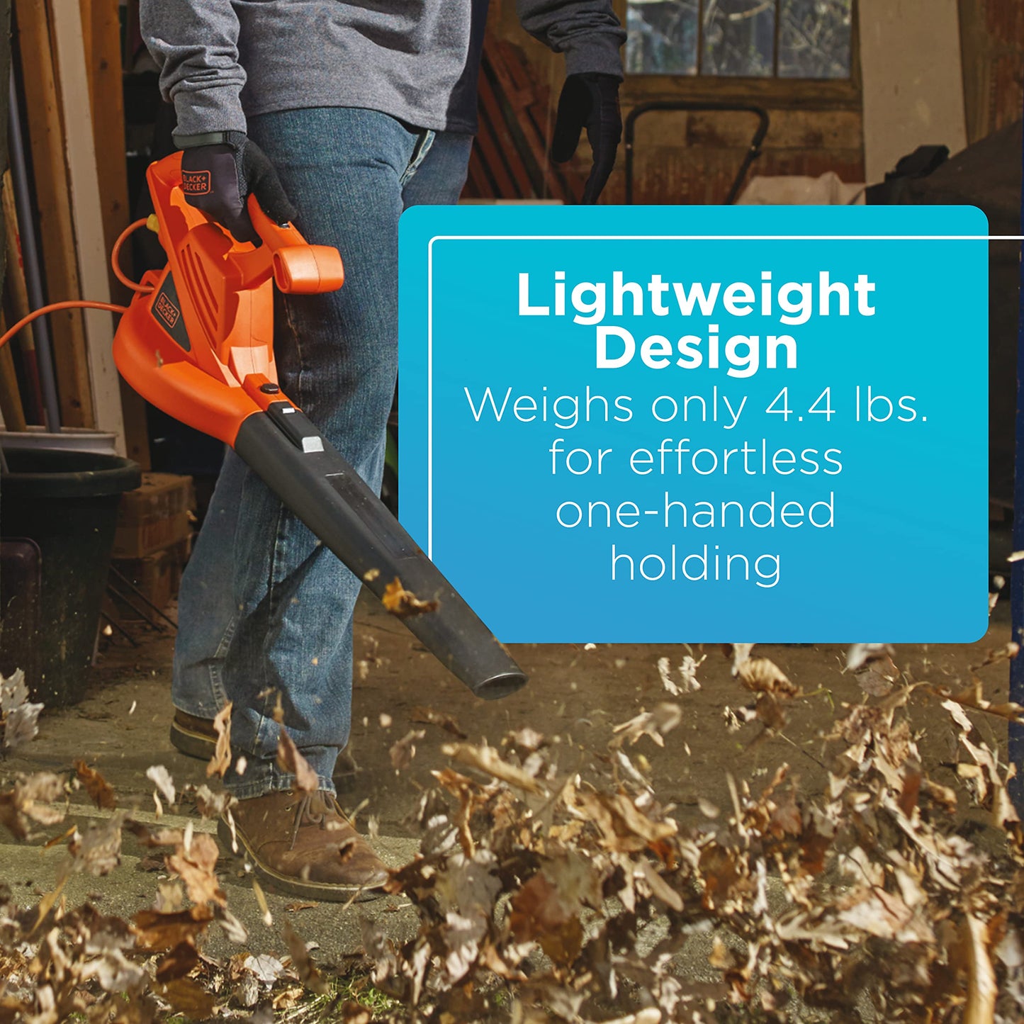 BLACK+DECKER Electric Leaf Blower, 7-Amp (LB700),Pack of 1