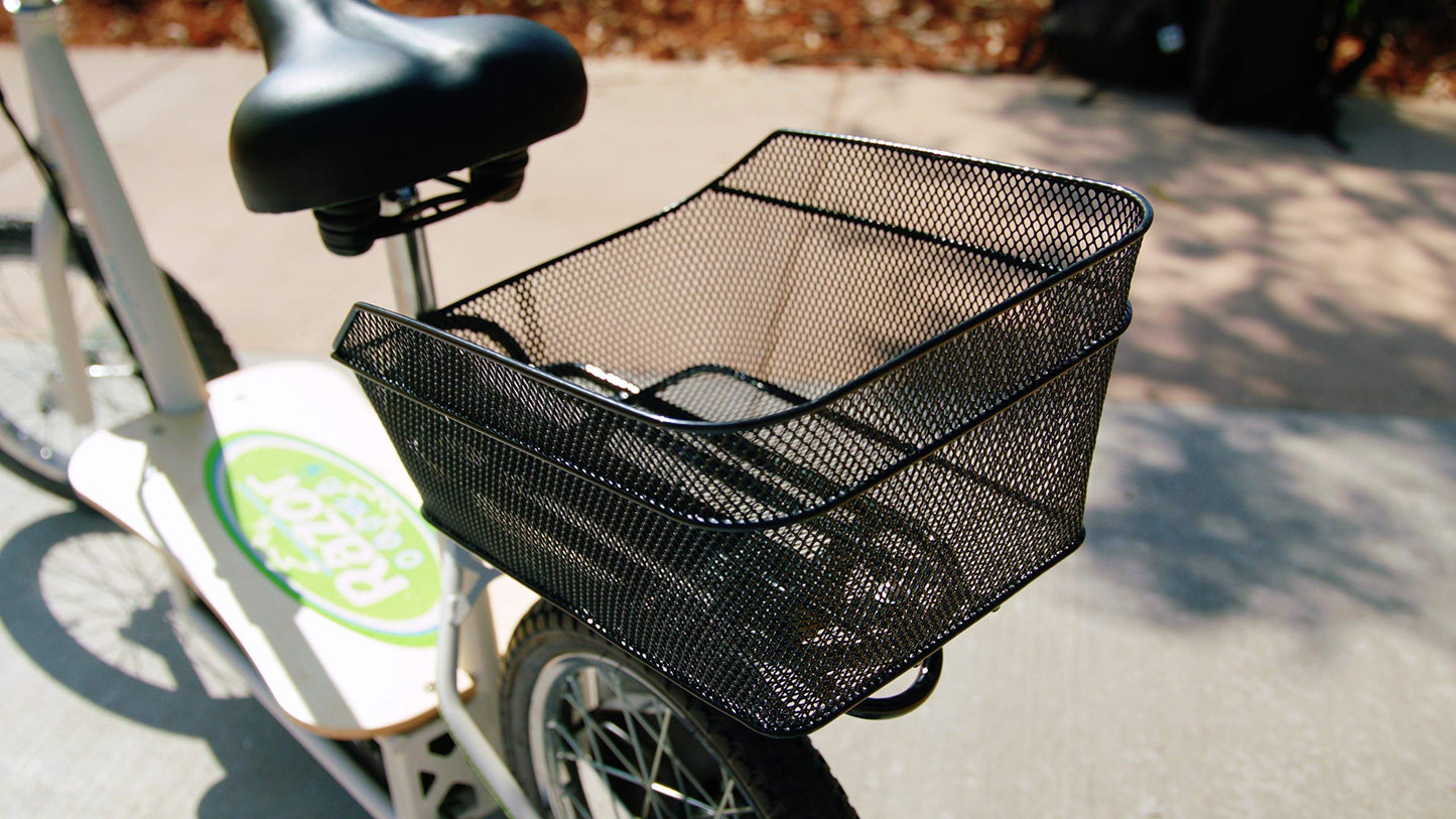 EcoSmart Metro Electric Scooter – Padded Seat, Wide Bamboo Deck, 16" Air-Filled Tires, 500w High-Torque Motor, Up to 18 mph, 12-Mile Range, Rear-Wheel Drive
