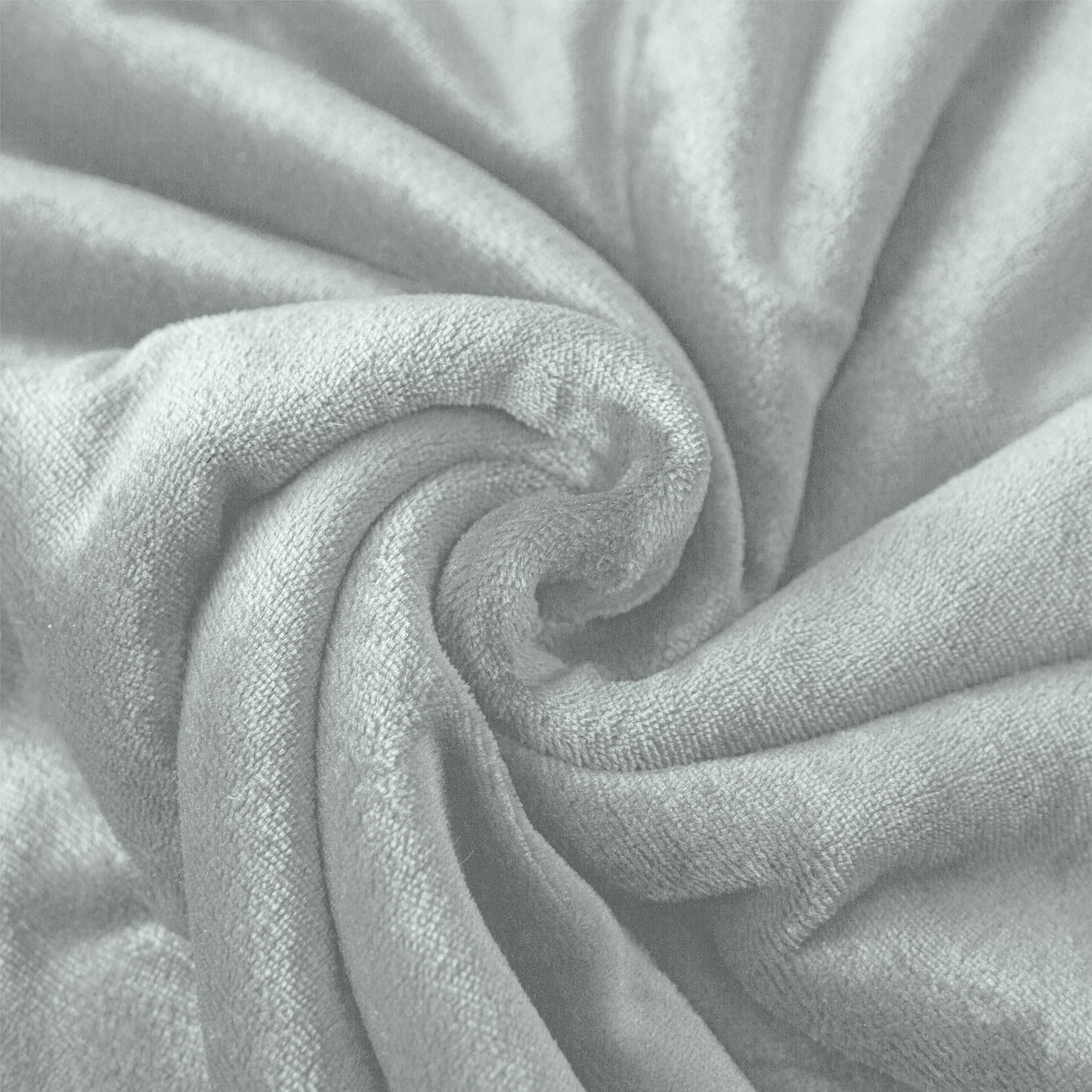 VASANI Sherpa Fleece Throw Blanket, Soft Fuzzy Blanket for Sofa Couch Bed, Warm Cozy Blanket, Light Gray, 50x60 Inches