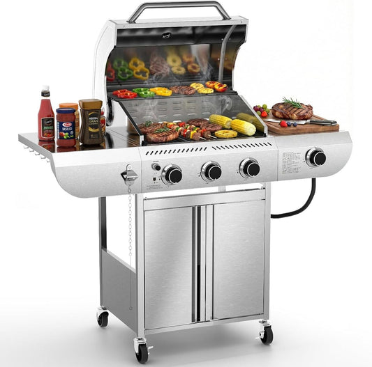 3-Burner Portable Propane Gas Griddle Grill