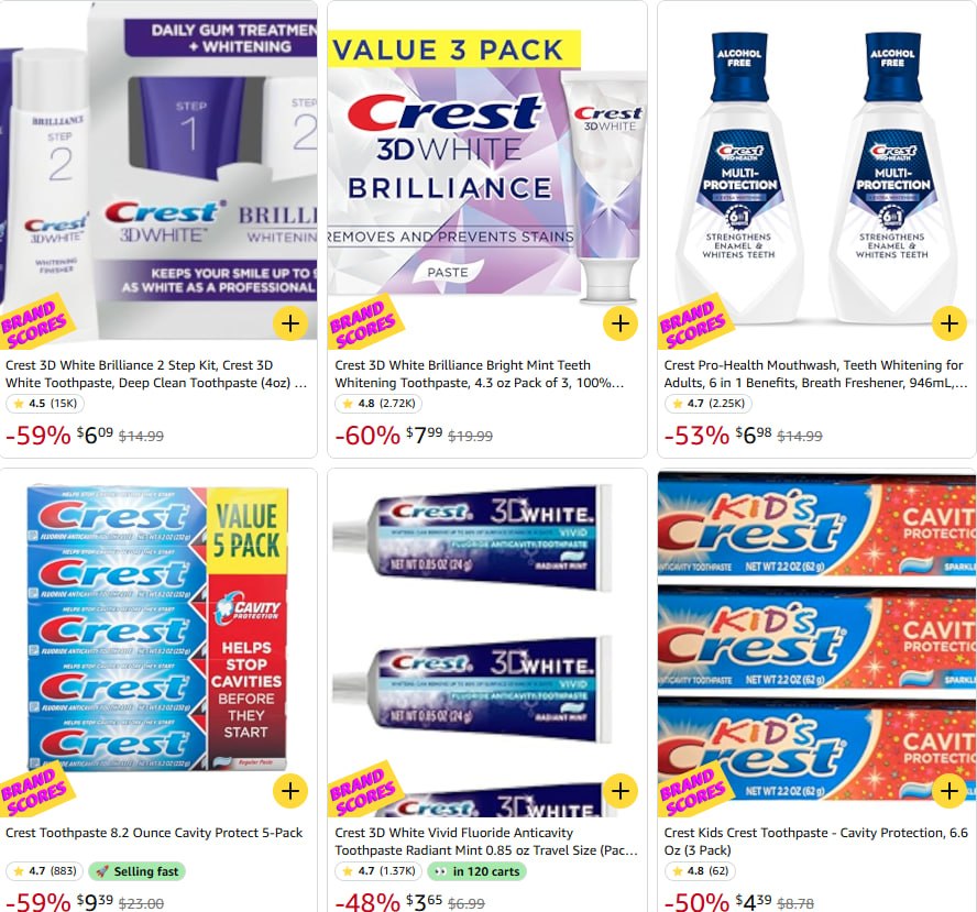 3 Pack Whitening Fluoride Toothpaste 4.3 oz