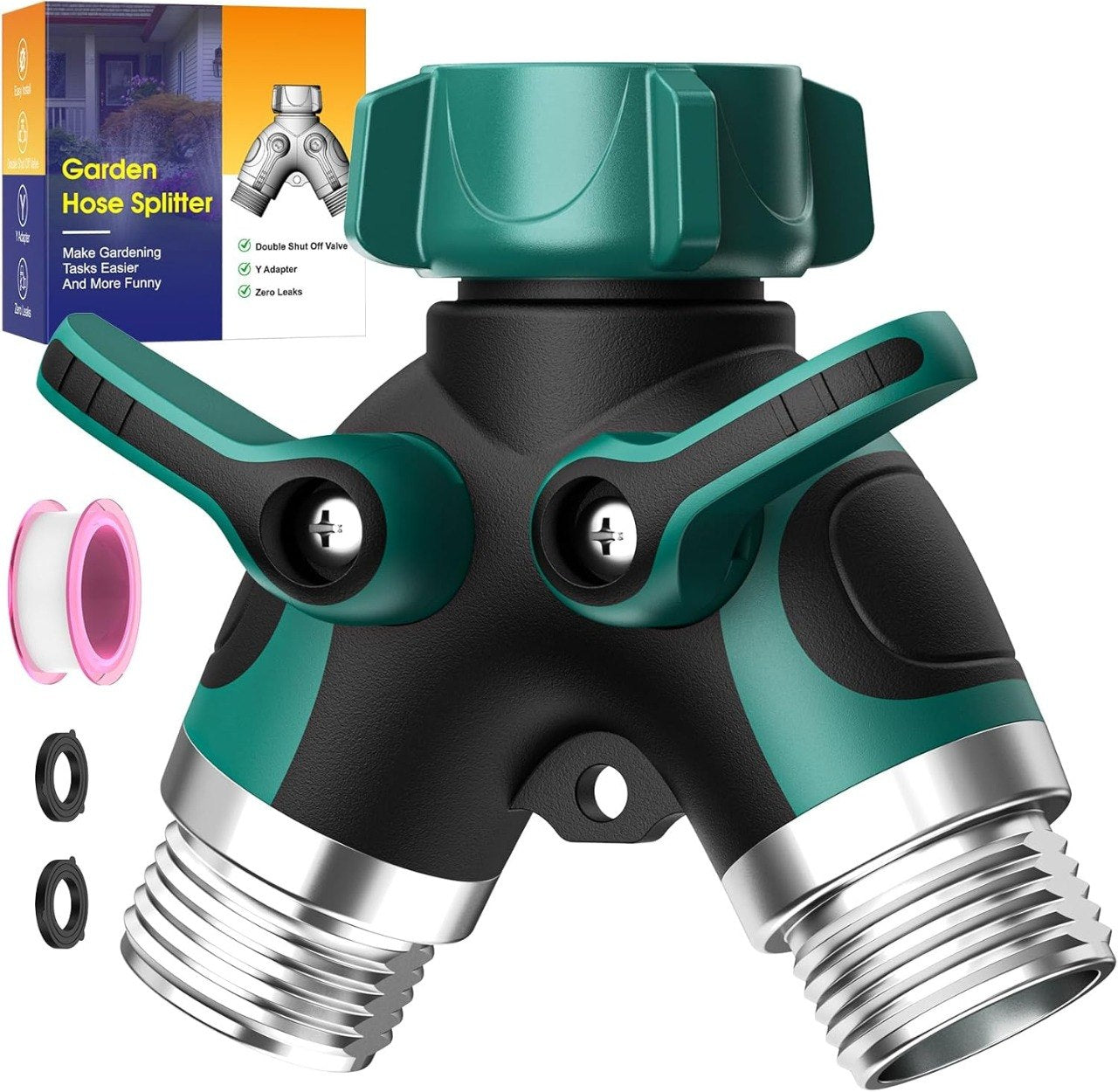 2 Way Heavy Duty Garden Hose Splitter