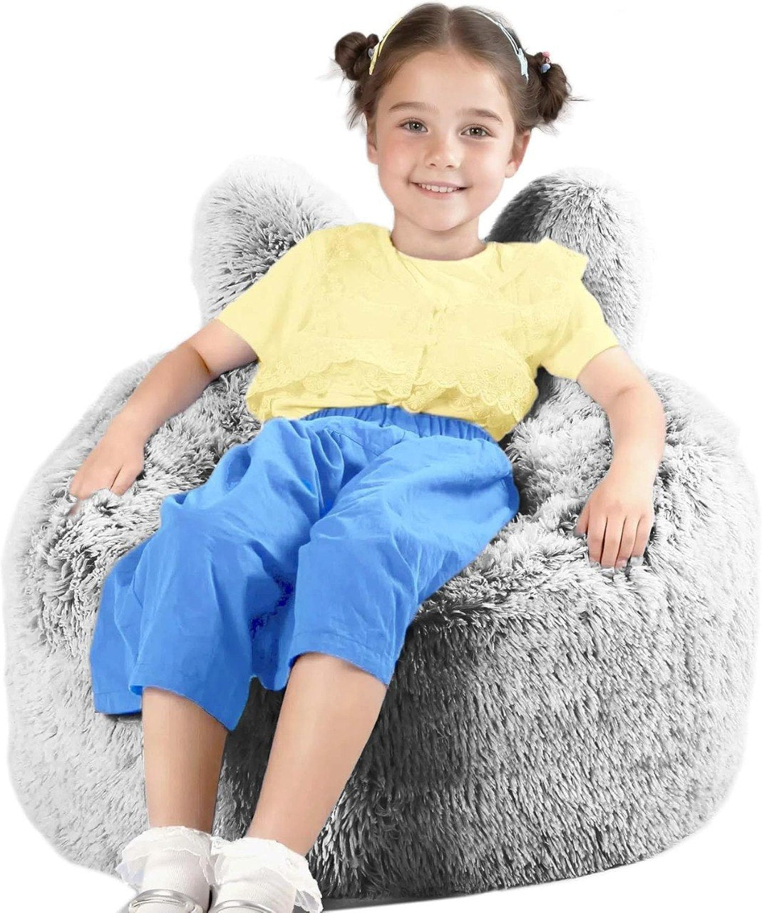 2.5FT Memory Foam Faux Fur Bean Bag Chair