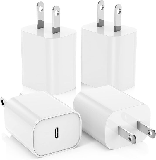 4 Pack 20W USB C Charger Blocks