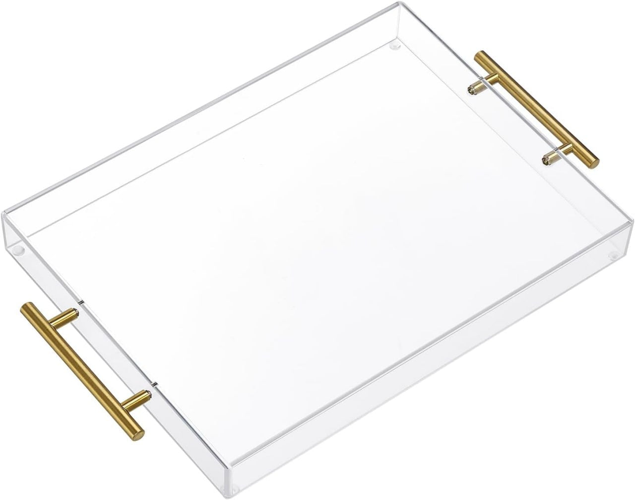 12x16 Acrylic Serving Tray with Metal Handles