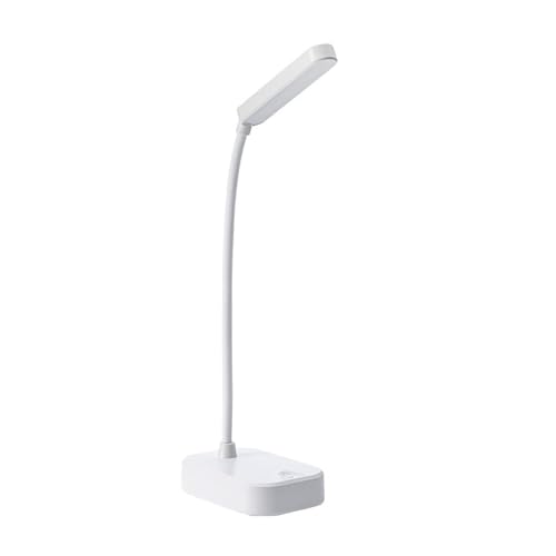 Small desk lamp battery powered,White portable desk lamp,Usb Power cord,Adjustable gooseneck hose,3 position light,White eye protection light,For small spaces,Home office and Reading,kids mini lamp