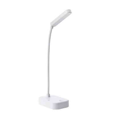 Small desk lamp battery powered,White portable desk lamp,Usb Power cord,Adjustable gooseneck hose,3 position light,White eye protection light,For small spaces,Home office and Reading,kids mini lamp