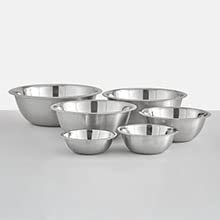 JoyJolt Stainless Steel Mixing Bowl Set of 6 Bowls. 5qt Large to 0.5qt Small Metal Bowl. Kitchen, Cooking and Storage Nesting Dough, Batter Baking Bowls