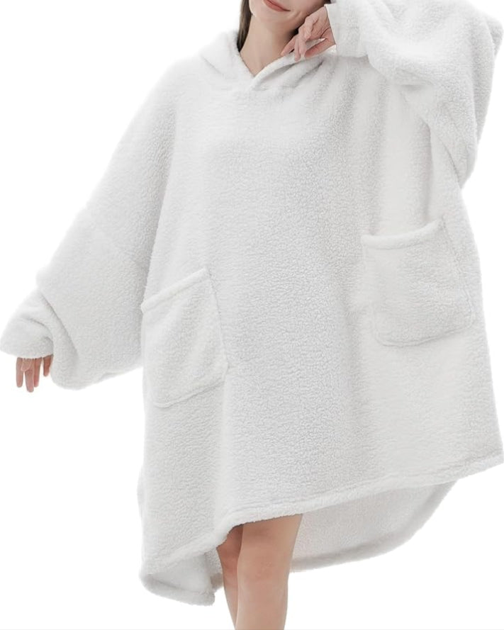 Cozy Sherpa Wearable Blanket Hoodie for Adults