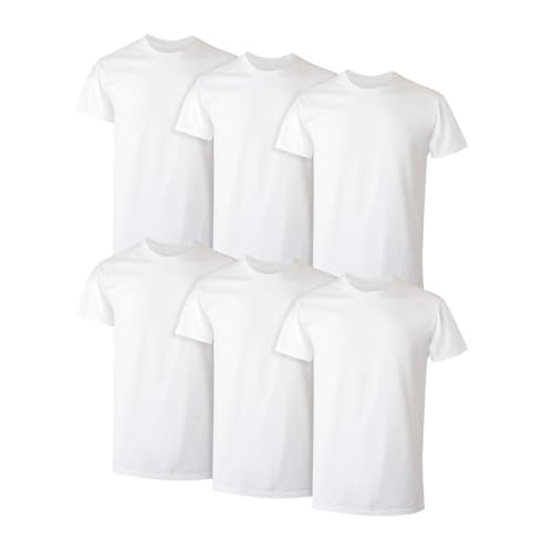 6 Pack Hanes Moisture Wicking Cotton Crew Undershirts