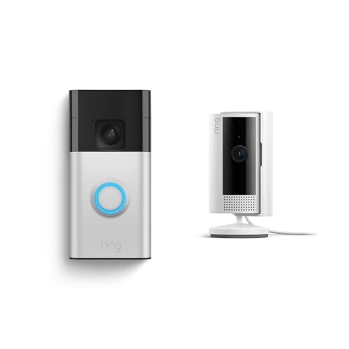 All-new Ring Battery Doorbell with Ring Indoor Cam 2nd Gen (White)