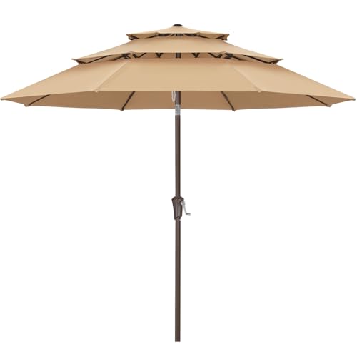 3 Tier 9Ft Outdoor Patio Market Umbrella