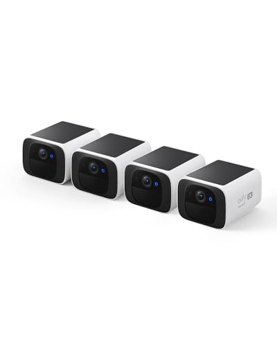 4 Pack eufy Security 2K Solar Wireless Outdoor Cameras