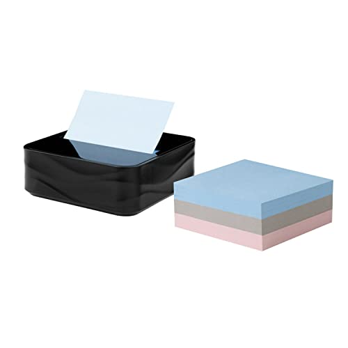 Post-it Note Dispenser, Modern Black, Pack includes Dispenser and 3 Super Sticky Pop-up Sticky Notes Pads, 2X The Sticking Power (WAVE-330-BKVP)