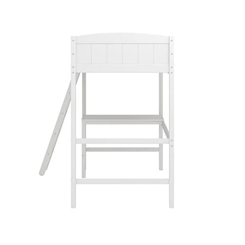 Hillsdale Twin Loft Bed with Desk, White
