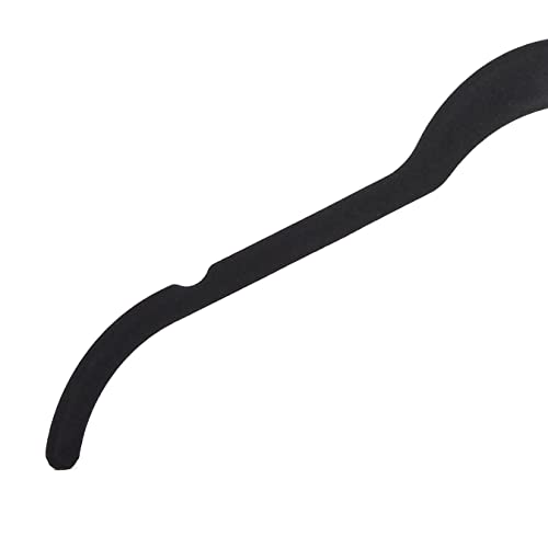 Amazon Basics Slim, Velvet, Non-Slip Shirt Clothes Hangers, Black/Silver - Pack of 100