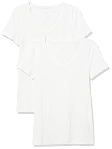 2 Pack Amazon Essentials Slim-Fit V-Neck T-Shirts