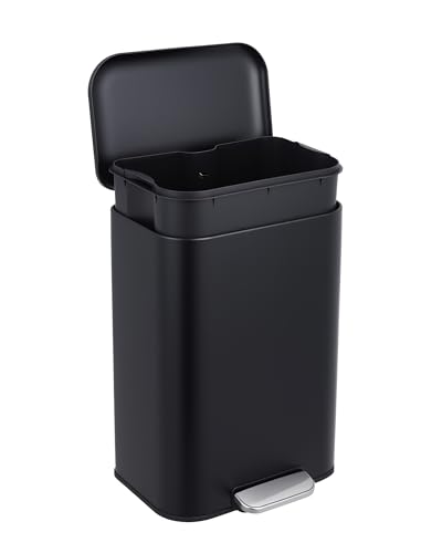 13 Gallon Stainless Steel Step Kitchen Trash Can