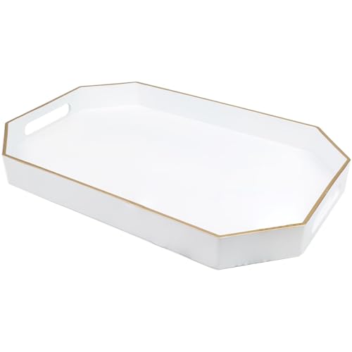 Decorative Octagon Serving Tray with Handles
