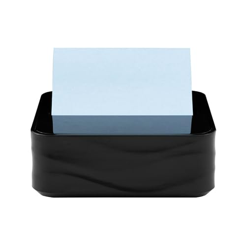 Post-it Note Dispenser, Modern Black, Pack includes Dispenser and 3 Super Sticky Pop-up Sticky Notes Pads, 2X The Sticking Power (WAVE-330-BKVP)