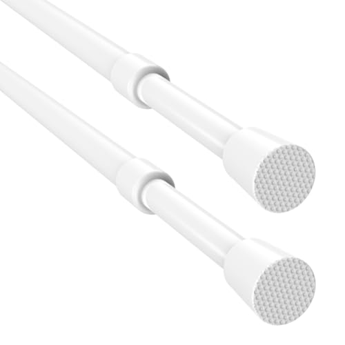 2 Pack Adjustable Spring Tension Curtain Rods