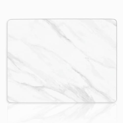 Stone Dish Drying Mat for Kitchen Counter, 16x12 inch Food Grade Diatomaceous Earth Ultra Absorbent Dish Mats, Quick Dry Pad for Bottles, Dishes,Cups and More (White Marble)