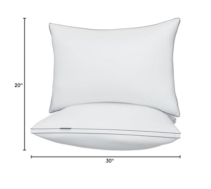 Queen Size Gusseted Down Alternative Pillows Set