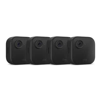 Blink Outdoor 4 (4th Gen) – Wire-free smart security camera, two-year battery life, two-way audio, HD live view, enhanced motion detection, Works with Alexa – 4 camera system