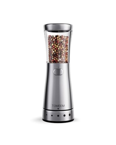 Electric Salt and Pepper Grinder Set, Rechargeable Adjustable