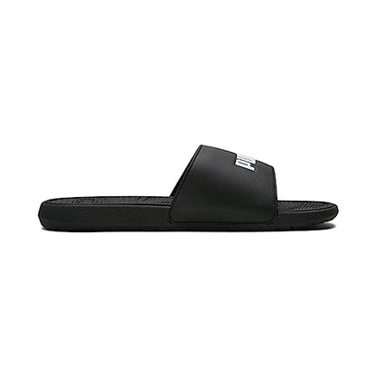 PUMA Mens Cool Cat 2.0 Slide Sandal, PUMA Mens black-PUMA Mens white, 9