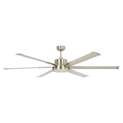 Ceiling Fans with Lights 65" Ceiling Fan with Remote Large Ceiling Fan for Shop Garage Porch Indoor Outdoor, DC Motor Reverse Airflow Fan Living Room, LED Light with Fan, DOE Tested, Brushed Nickel